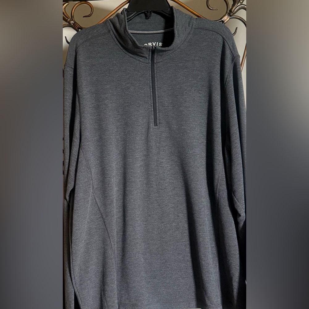 Orvis Men’s Charcoal Half-Zip Pullover Sweater